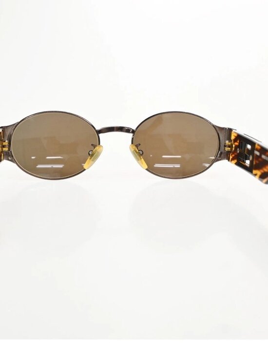 FENDI FF Logo Sunglasses Eye Wear Plastic Metal Brown Italy main image 15